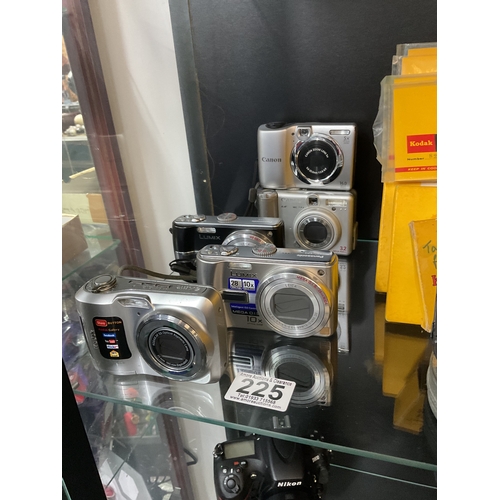 225 - Assorted digital cameras