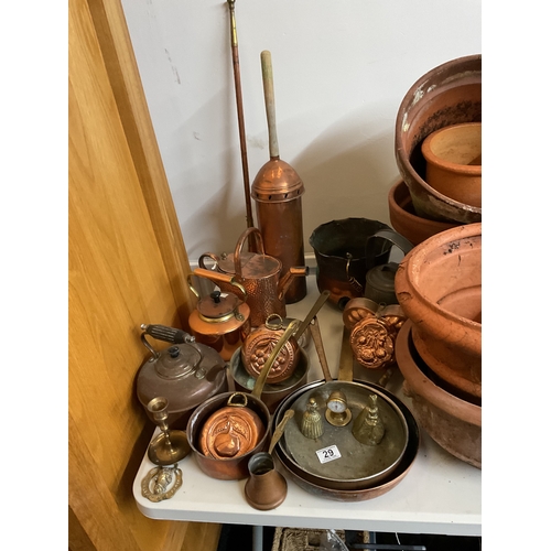 29 - Large assortment of decretive copper ware