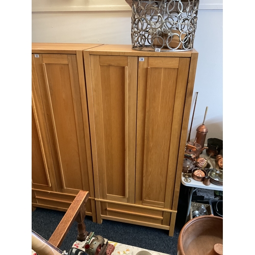 34 - Two door next oak combi wardrobe