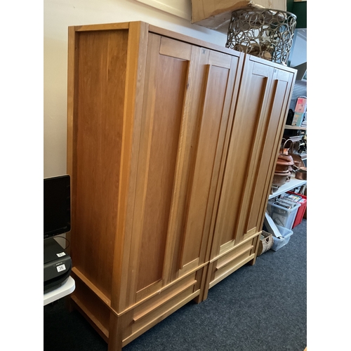 35 - Two door next oak combi wardrobe