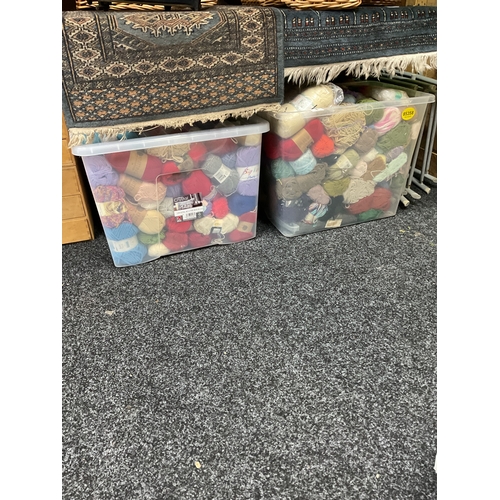 4 - Two large boxes of assorted wool