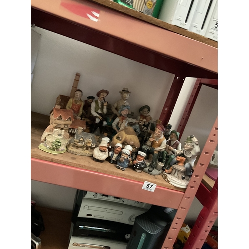 57 - Quantity of figures, cottages etc