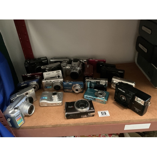 59 - Assorted digital cameras