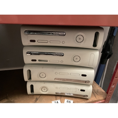 66 - 4 X Xbox 360 consoles untested