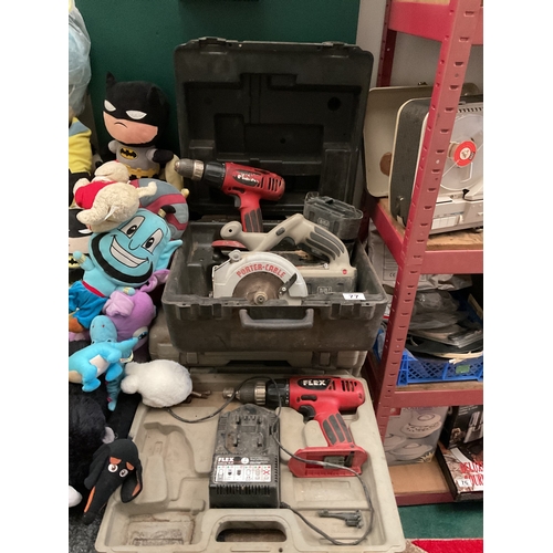 77 - Assorted flex power tools