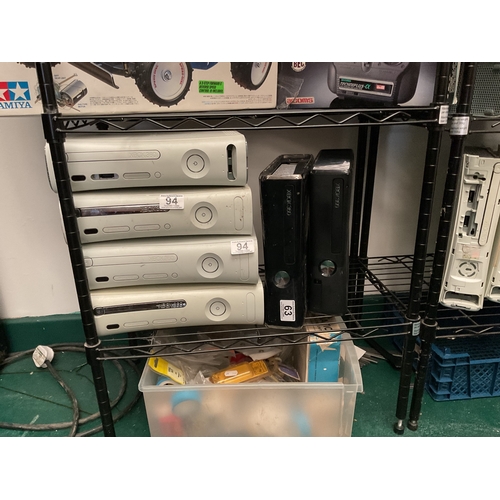 94 - 6 Xbox 360 consoles, untested