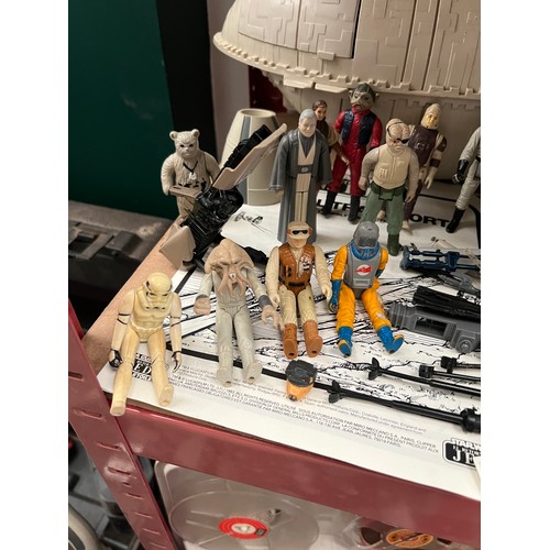 72 - Quantity of Vintage Star Wars toys with figures, Ships, and accessories