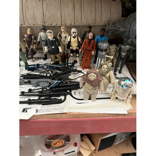 72 - Quantity of Vintage Star Wars toys with figures, Ships, and accessories