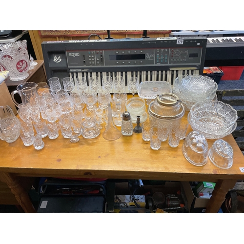 178 - Large quantity of assorted cut glass, crystal etc