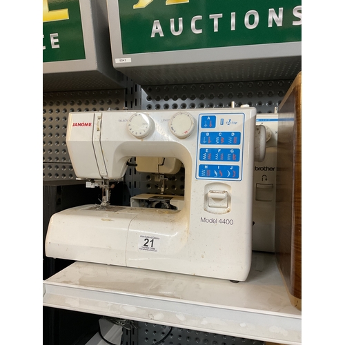 21 - 2 x electric sewing machines