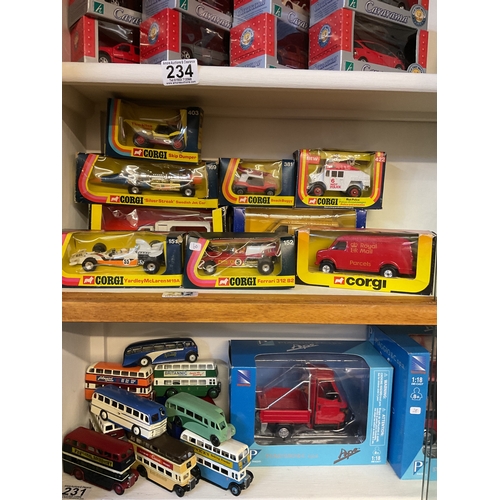 232 - 9 x Boxed corgi cars