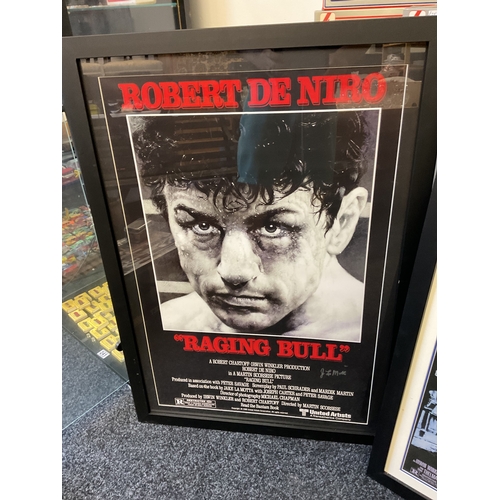 237 - Raging Bull Framed film poster signed by Jake Lamotta (author of the book)