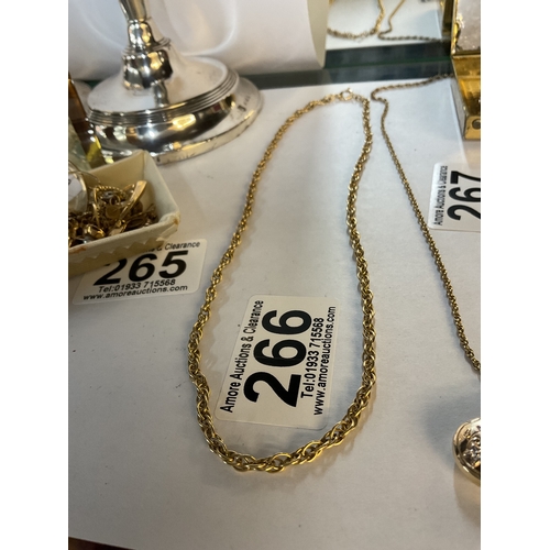 266 - 9ct Gold necklace, 8g