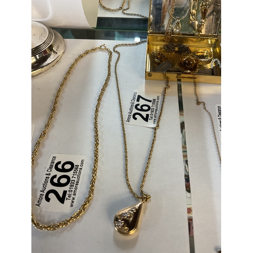 267 - 9ct Gold locket and chain, 4.5g