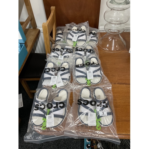 3 - 9 pairs Crocs Womens Swiftwater Sandals Navy/​White
- size 5