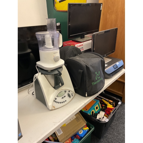 45 - Thermomix with bag and accessories, and a Kenwood mixer