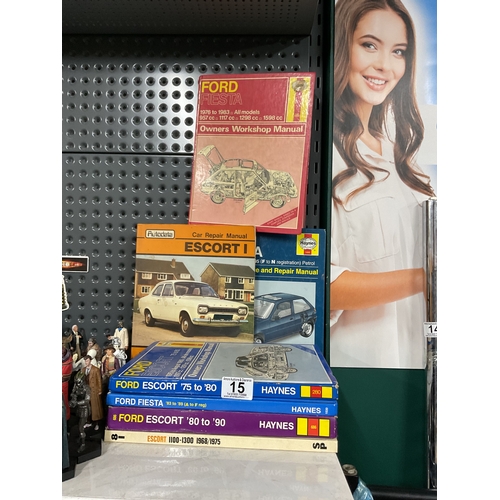 15 - Quantity Haynes manuals (Fords)