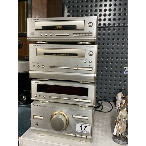 17 - Technics separates 
(SE-HD301 Amp, ST-HD301 Tuner, RS-HD301 Casette deck, SL-HD301 Disc player)