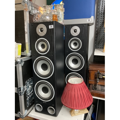 38 - Pair large Tibo audio speakers