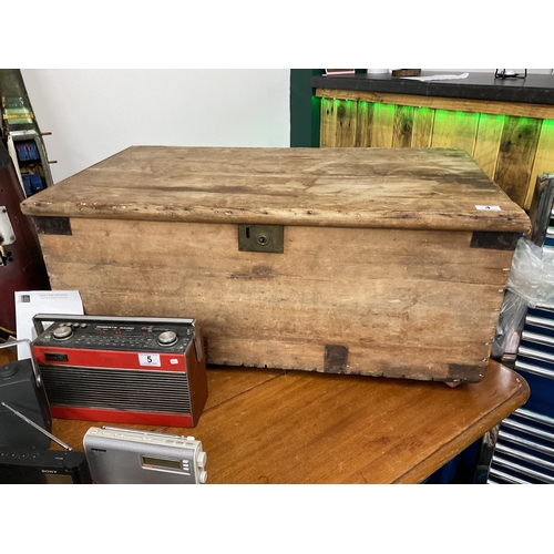 4 - Brass bound pitch pine box