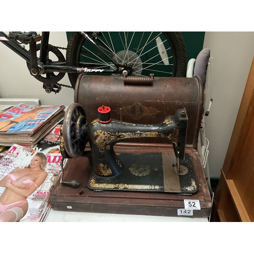 52 - Vintage cased singer sewing machine