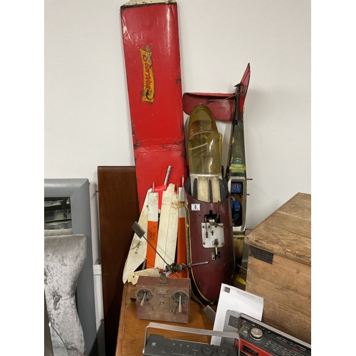 6 - Vintage RC helicopter and aeroplane for restoration