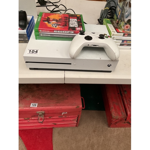 104 - Xbox one and games/ controller - untested