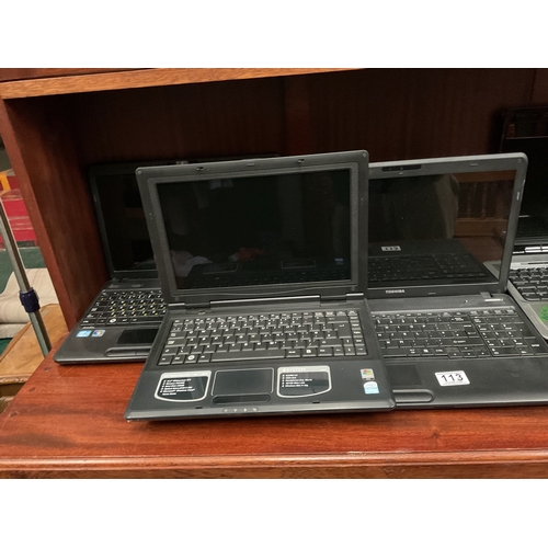 113 - 3 x laptops, untested