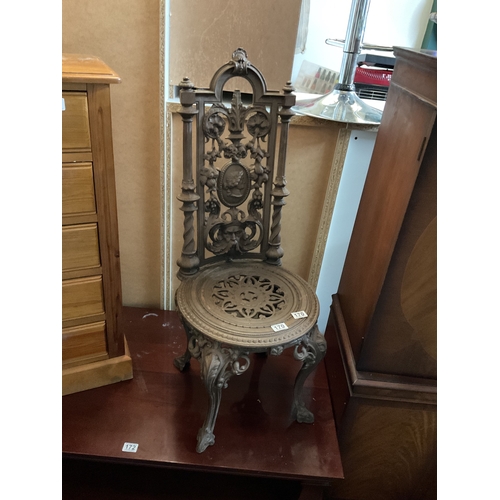 Victorian cast iron decorative chair