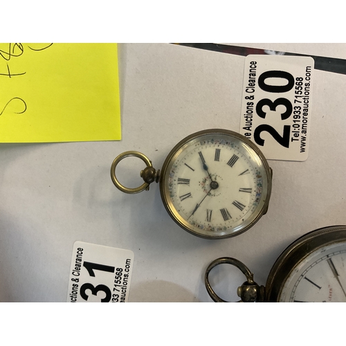 230 - Silver cased pocket watch