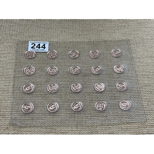 20 x 2002 uncirculated half sovereign coins