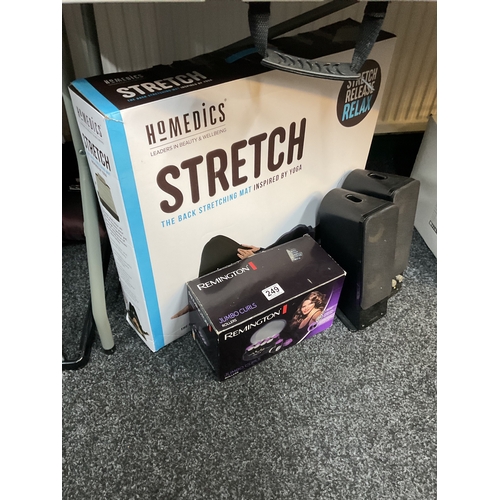 249 - Homedics stretch, curlers and speakers