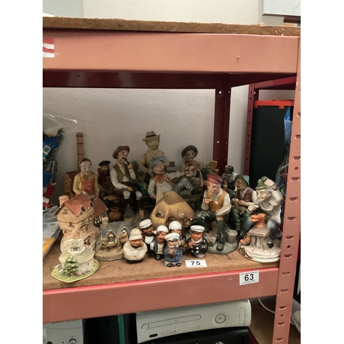 63 - Quantity of figures, cottages etc