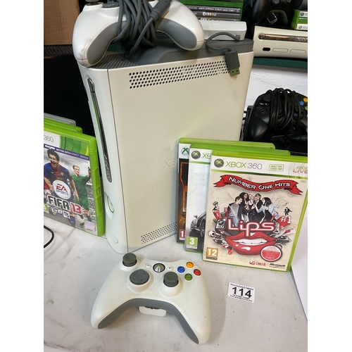 114 - Xbox 360 and games -untested