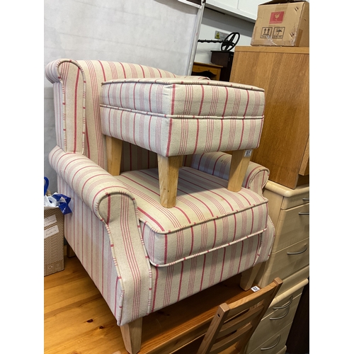 61 - Dunelm chair and footstool