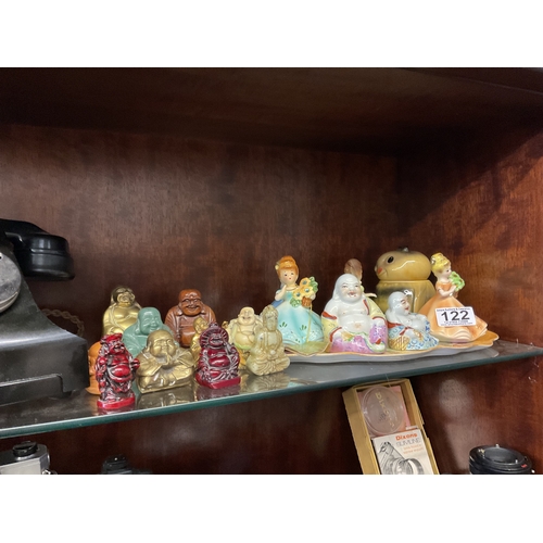 122 - Assorted Buddah miniature ornaments, etc