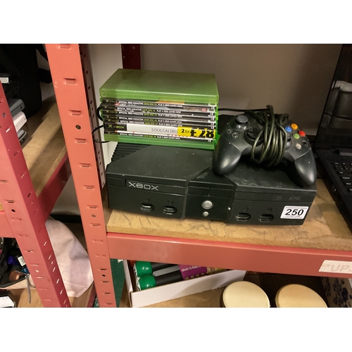 250 - Original xbox and games - untested