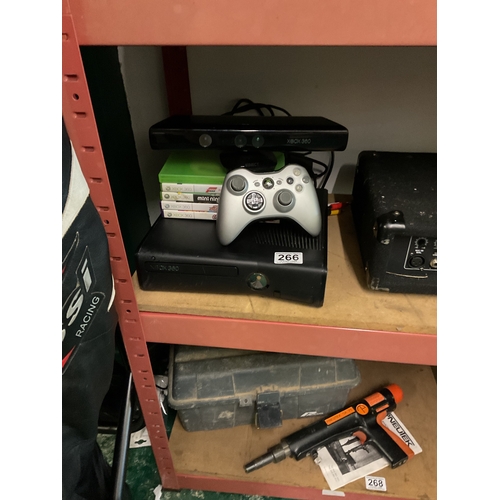 266 - Xbox 360 and games - untested