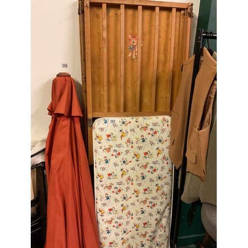 283 - Vintage cot with original mattress