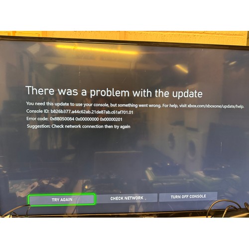 195 - Xbox one with games - turns on but shows error code (Console tested using auction house power pack a... 