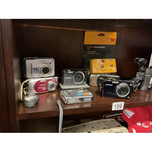 106 - Assorted digital cameras