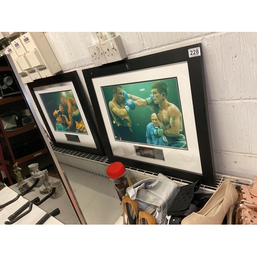 228 - 2 Signed Ricky Hatton pictures