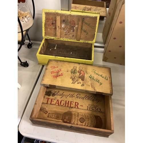 50 - 2 Vintage pine wine boxes