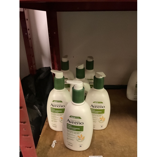 338 - 5 Bottles aveeno moisturiser