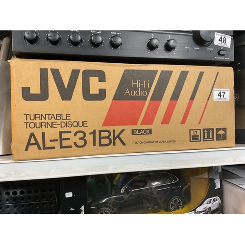 47 - JVC AL-E31BK turntable (Untested)