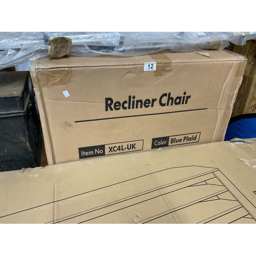 12 - New blue recliner chair XC4L-UK