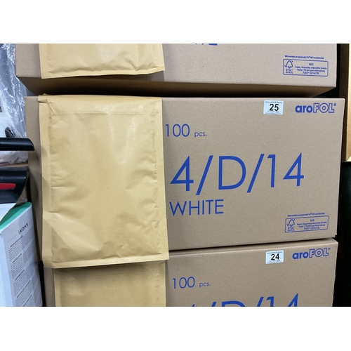 25 - 100 4/D/14 padded envelopes