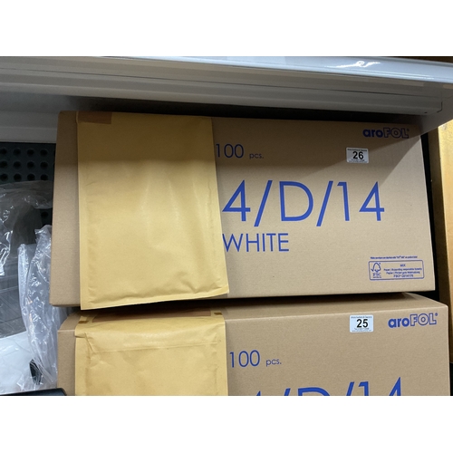 26 - 100 4/D/14 padded envelopes