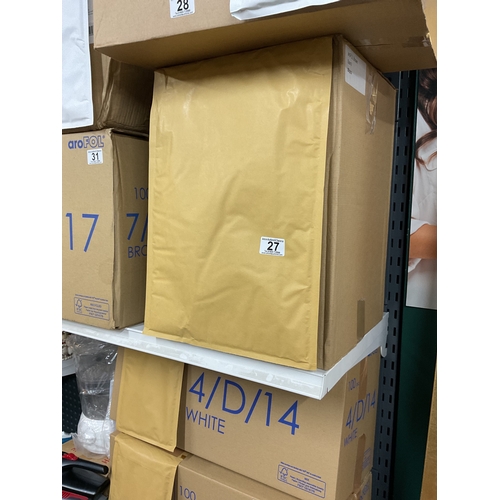 27 - 50 size 9 brown padded envelopes