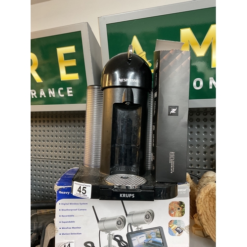 45 - Nespresso coffee machine with pods